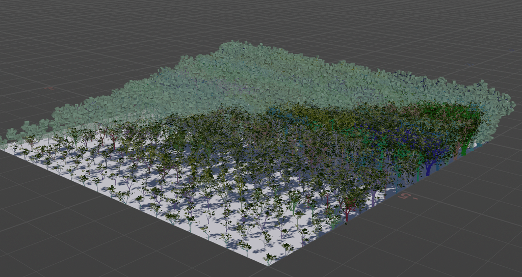 Overview of scalable forest generation setup for UE5 foliage