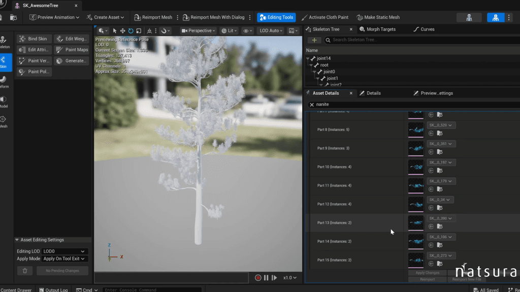 Nanite-ready trees rendered in Unreal Engine 5