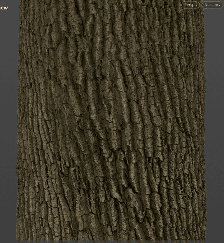 High-to-low bake from highpoly tree scan for game foliage