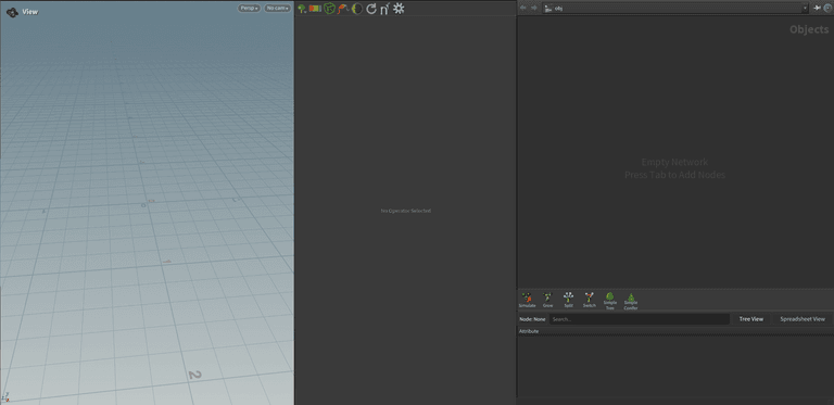 Natsura Houdini interface for foliage and plant control